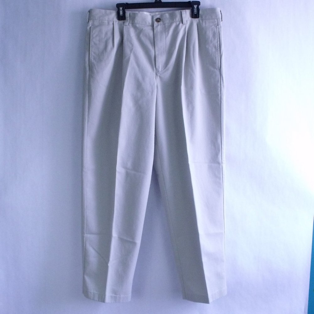 LL Bean Beige Classic Fit Khaki Pants